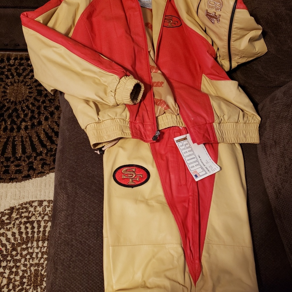 Leather jacket and pants